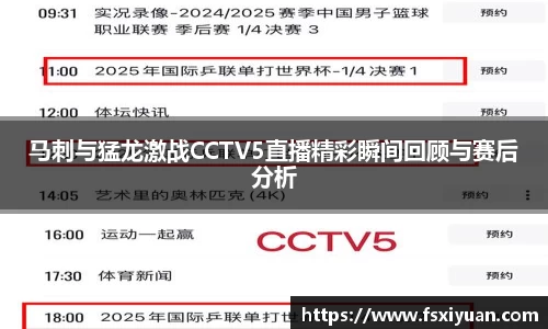 马刺与猛龙激战CCTV5直播精彩瞬间回顾与赛后分析