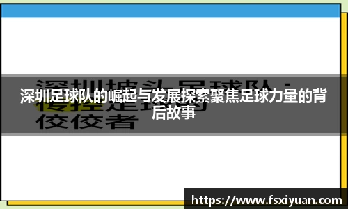 深圳足球队的崛起与发展探索聚焦足球力量的背后故事