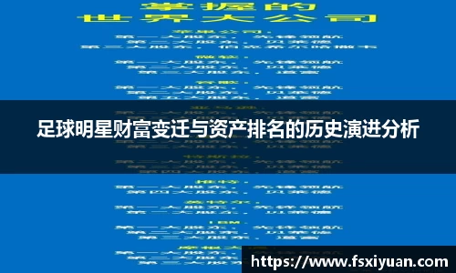 足球明星财富变迁与资产排名的历史演进分析